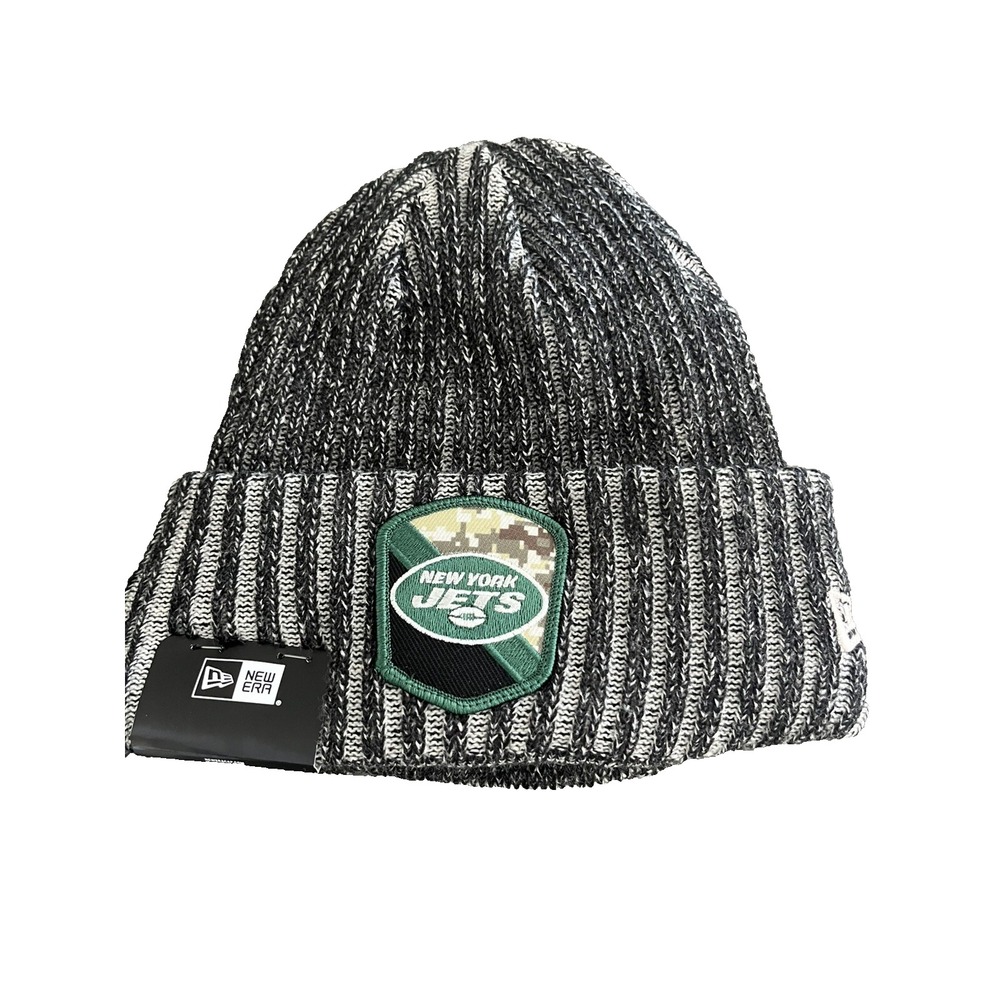 New York NY‎ Jets New Era NFL 2023 Salute Service Beanie Cuffed Hat Fleece NWT